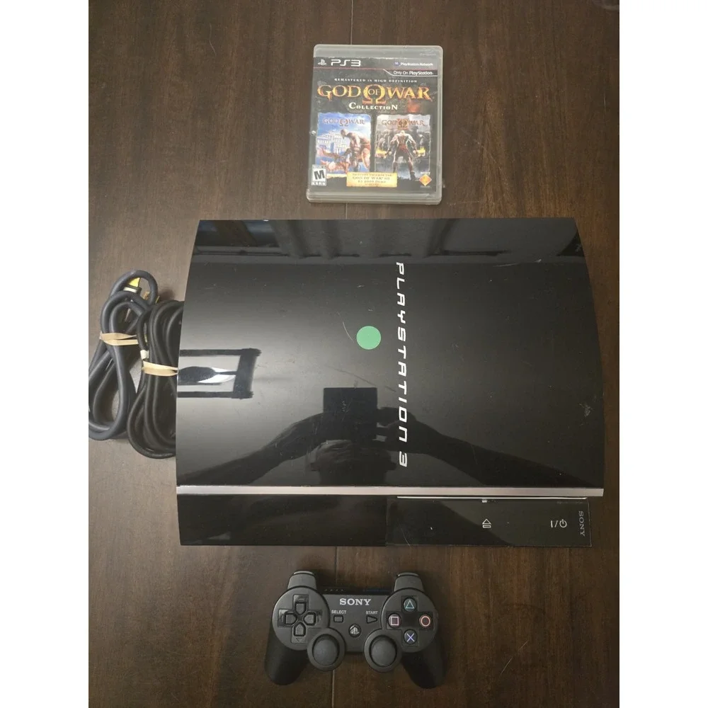 Sony PS3 Fat Black Console Gaming System , 1 Controller, 150GB *Tested*